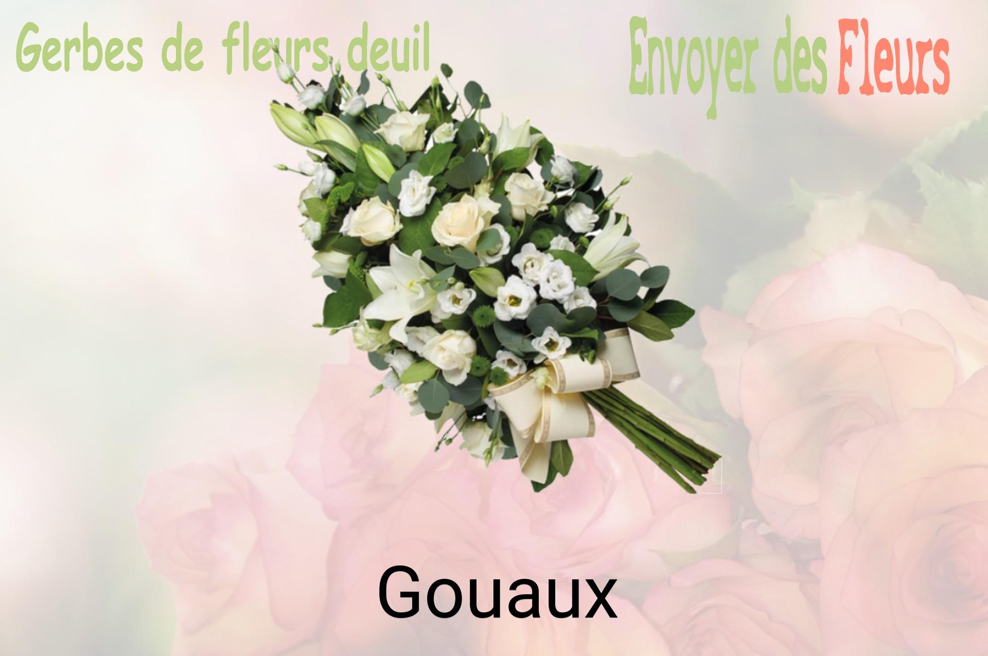 Gerbe de fleurs de deuil livrée à Gouaux